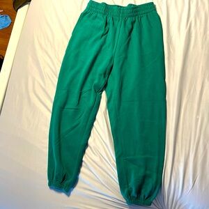 Green sweatpants